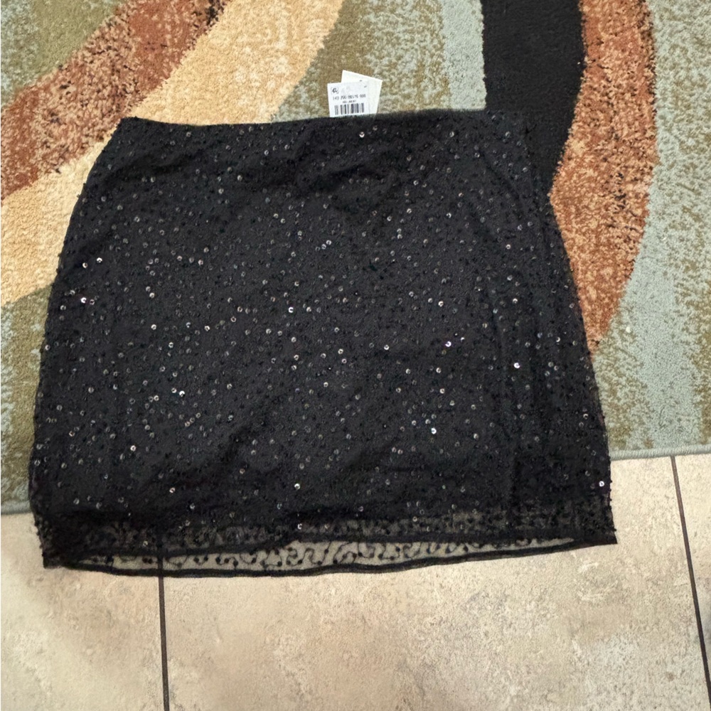 Abercrombie & Fitch Black Sequin Mini Skirt/Skort